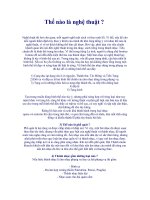 Tài liệu Thế nào là nghệ thuật ? doc