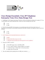 Tài liệu Cisco IP Telephony- Enterprise Voice Over Data Design Test ppt