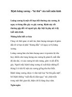 Tài liệu Bệnh loãng xương - “kẻ thù” của tuổi mãn kinh doc