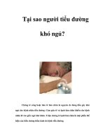 Tài liệu Tại sao người tiểu đường khó ngủ? doc