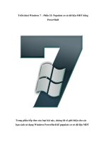 Tài liệu Triển khai Windows 7 – Phần 22: Populate cơ sở dữ liệu MDT bằng PowerShell pdf