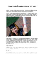 Tài liệu Bí quyết bồi đắp kinh nghiệm cho ''''lính'''' mới ppt