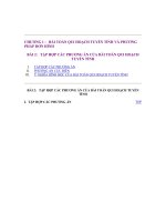 Tài liệu TẬP HỢP CÁC PHƯƠNG ÁN CỦA BÀI TOÁN QUI HOẠCH TUYẾN TÍNH pptx