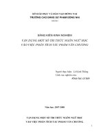 Tài liệu SÁNG KIẾN KINH NGHIỆM VẬN DỤNG MỘT SỐ TRI THỨC NGÔN NGỮ HỌC VÀO VIỆC PHÂN TÍCH TÁC PHẨM VĂN CHƯƠNG ppt