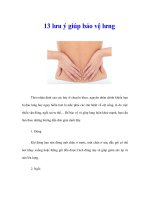Tài liệu 13 lưu ý giúp bảo vệ lưng doc