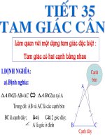 Tiết 35. TAM GIÁC CÂN 
