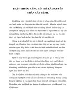 Tài liệu THẦY THUỐC CŨNG CÓ THỂ LÀ NGUYÊN NHÂN GÂY BỆNH pdf