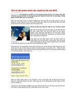 Tài liệu Thứ vũ khí doanh nhân cần chuẩn bị khi vào WTO pptx