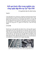 Tài liệu nghiên cứu công nghệ dập liên tục tại Viện IMI doc