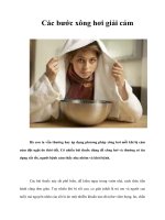 Tài liệu Các bước xông hơi giải cảm pdf