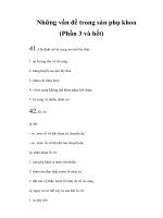 Tài liệu Những vấn đề trong sản phụ khoa (Phần 3 và hết) doc