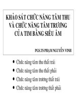 Tài liệu Khảo sát chức năng tâm thu và chức năng tâm trương của tim bằng siêu âm doc