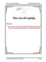 Tài liệu Báo cáo chuyên đề tốt nghiệp “Thực trạng và một số biện pháp hoàn thiện công tác Kế toán tài sản cố định tại công ty Cổ Phần Phước Vĩnh” doc