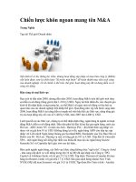 Tài liệu Chiến lược khôn ngoan mang tên M&A docx