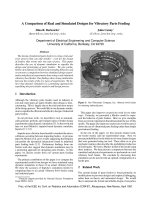 A comparison of real and simulated designs for vibratory parts feeding 