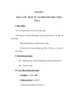 Tài liệu GIỮ TRẬT TỰ, VỆ SINH NƠI CỘNG CỘNG (Tiết 1) doc