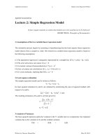 Tài liệu Kinh tế ứng dụng_ Lecture 2: Simple Regression Model ppt