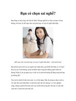 Tài liệu Bạn có chọn sai nghề? docx