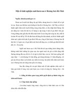 Tài liệu Một số kinh nghiệm nuôi hươu sao ở Hương Sơn Hà Tĩnh pptx