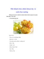 Tài liệu Đãi khách tôm chiên khoai tây và sườn heo nướng ppt