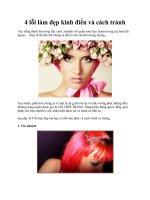 Tài liệu 4 lỗi làm đẹp kinh điển và cách tránh ppt