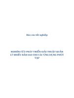 Tài liệu Báo cáo tốt nghiệp: NGHIÊN CỨU PHÁT TRIỂN GIẢI THUẬT QUẢN LÝ NHIỀU BẢN SAO CHO CÁC ỨNG DỤNG PHỨC TẠP ppt