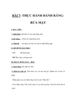 Tài liệu TNXH 1 - BÀI 7: THỰC HÀNH ĐÁNH RĂNGRỬA MẶT pdf