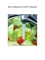 Tài liệu Rửa rau bằng nước lã, còn 95% trứng giun! ppt