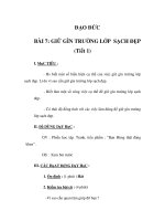 Tài liệu GIỮ GÌN TRƯỜNG LỚP SẠCH ĐẸP (Tiết 1) ppt