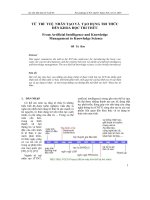Tài liệu TỪ TRÍ TUỆ NHÂN TẠO VÀ TẠO DỤNG TRI THỨC ĐẾN KHOA HỌC TRI THỨC docx