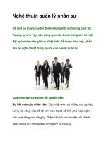 Tài liệu Nghệ thuật quản lý nhân sự doc