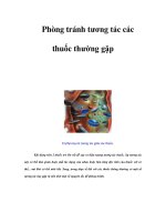 Tài liệu Phòng tránh tương tác các thuốc thường gặp ppt