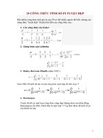 25 CÔNG THỨC TÍNH số PI TUYỆT đẹp