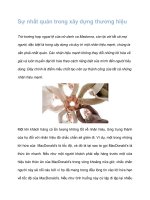 Tài liệu Sự nhất quán trong xây dựng thương hiệu pptx