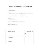 Tài liệu Tập làm văn - LÀM BIÊN BẢN CUỘC HỌP pptx