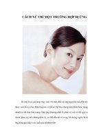 Tài liệu CÁCH XỬ TRÍ MỘT TRƯỜNG HỢP DỊ ỨNG docx