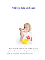 Tài liệu Chế biến thức ăn cho con docx