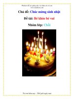 Tài liệu Chủ đề: Chúc mừng sinh nhật - Đề tài: Bé khỏe bé vui - Nhóm lớp: Chồi docx