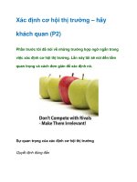 Tài liệu Xác định cơ hội thị trường – hãy khách quan (P2) docx