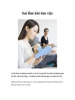 Tài liệu Sai lầm khi tìm việc pdf