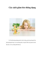 Tài liệu Các cách giảm béo thông dụng pdf