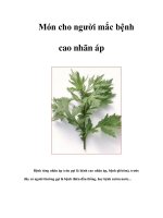 Tài liệu Món cho người mắc bệnh cao nhãn áp docx