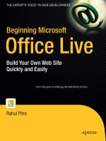Tài liệu Beginning Microsoft Office Live P1 pptx