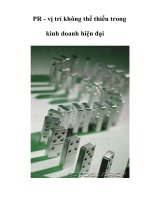 Tài liệu PR - vị trí không thể thiếu trong kinh doanh hiện đại doc