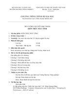 Tài liệu ĐỀ CƯƠNG CHI TIẾT HỌC PHẦN KIẾN TRÚC MÁY TÍNH docx