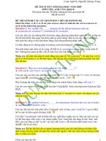 Tài liệu Giải chi tiết đề thi Đại học môn Anh Văn 2009 pdf