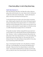 Tài liệu Chọn hom giống và cách trồng khoai lang ppt