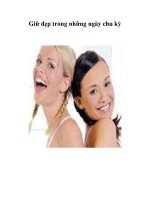 Tài liệu Giữ đẹp trong những ngày chu kỳ doc