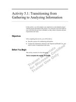 Tài liệu Activity 5.1: Transitioning from Gathering to Analyzing Information doc