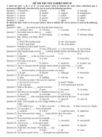 Tài liệu ĐỀ ÔN TỐT NGHIỆP THPT MÔN ANH VĂN - 05 pptx